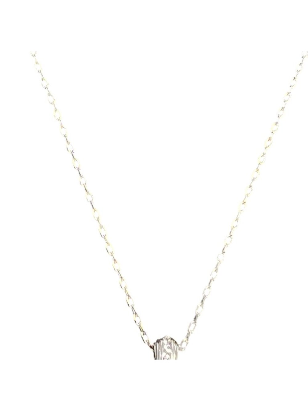 Brighton Lanie Silver Tone Necklace With Hammered Swarovski Pendant (6339) - Picture 3 of 5